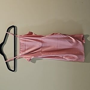 Shein Rushed side wrap hem satin cami dress